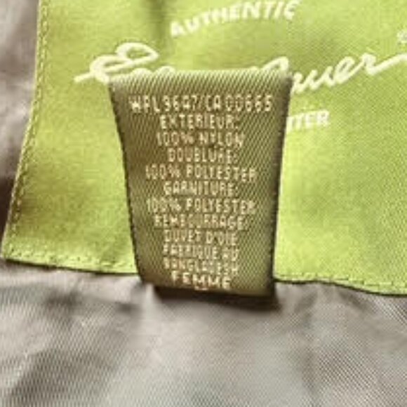 Eddie Bauer Black Goose Down Puffer Jacket Zip Front Warm Coat Women's Medium - Picture 12 of 14